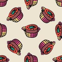 Candy seamless pattern. Endless comfit background. vector