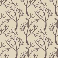 Cute cartoon branches seamless pattern. Background  with plant, branch. Wrapping paper, textile. vector