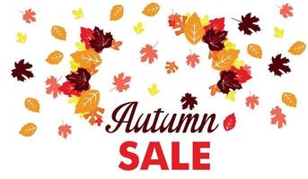 Autumn Sale design for advertising, banners, leaflets and flyers. vector