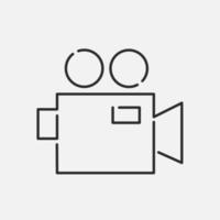 video recorder camera icon vector