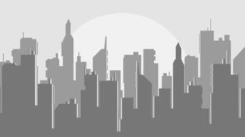 view of urban buildings vector