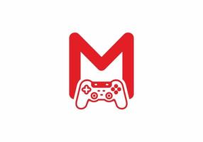 M initial letter with joystick shape