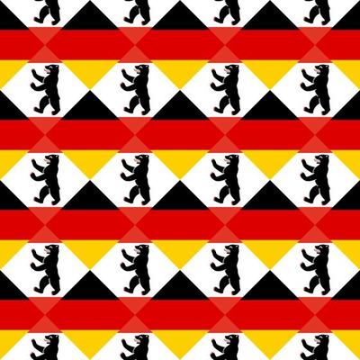 seamless pattern of germany and berlin flags. vector illustration