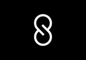 Monogram color of unique S initial letter vector
