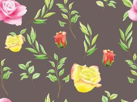 Beautifull Seamless Pattern Fashion Watercolor Template vector