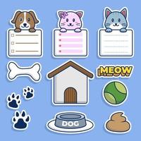 Pets Sticker Friendly vector