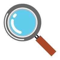 magnifier with eye icon on write background. flat style. magnifying glass  and eye sign. search glass symbol. 9795938 Vector Art at Vecteezy