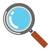 lens search icon - isolated search lens, magnifying lens illustration- Vector search magnifying glass on a white background.