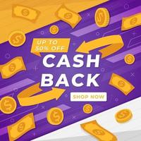 Cash Back Poster Template vector