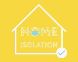 Home isolation concept. Cartoon vector style for your design.