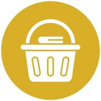 Laundry Basket Icon Style vector