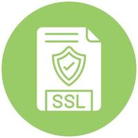 estilo de icono de archivo ssl vector