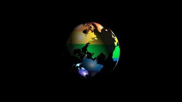spinning globe For use as an accompanying video in a project. world and earth concept