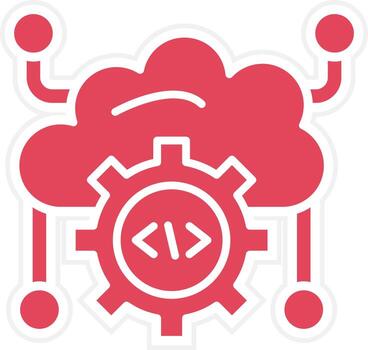 Cloud Computing Icon Style vector