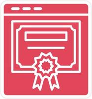 Online Certificate Icon Style vector