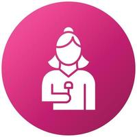 Female Journalist Icon Style vector