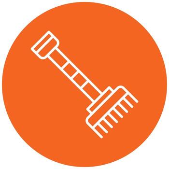 estilo de icono de rastrillo vector