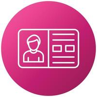 Identification Card Icon Style vector