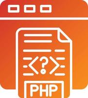 PHP Coding Icon Style vector