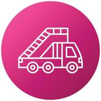 Ladder Truck Icon Style vector