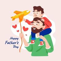 Father's Day Concept with The Child vector