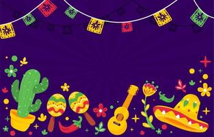 fondo de fiesta del cinco de mayo vector