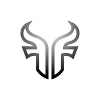 diseño de logotipo de toro moderno vector