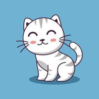 imágenes prediseñadas de gato lindo, dibujos animados de gato lindo sentado, animales mascotas, gatito gato, imágenes prediseñadas de gatito, imágenes prediseñadas de mascotas vector