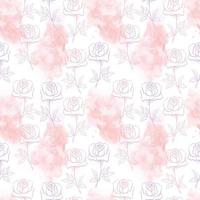Seamless Pattern with Roses in Pastel Colors. vector