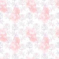 Seamless Pattern with Roses in Pastel Colors. vector