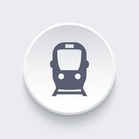 icono de metro, transporte público, señal de metro, icono en forma redonda 3d, ilustración vectorial vector