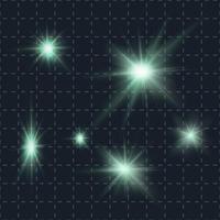 flares, rays, beams, mysterious, magic lights vector