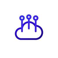 cloud computing logo icon, vector