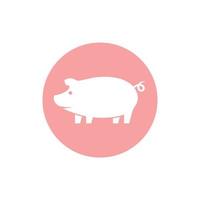 pig logo design icon vector