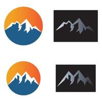 vector de diseño de logotipo de icono de montaña