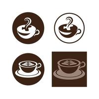 plantilla de logotipo de taza de café vector