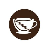 plantilla de logotipo de taza de café vector