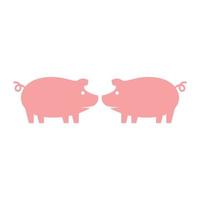 pig logo design icon vector