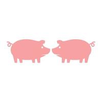 pig logo design icon vector