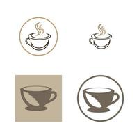 plantilla de logotipo de taza de café vector