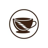 plantilla de logotipo de taza de café vector