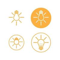 vector de icono de diseño de logotipo de lámpara
