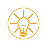 lamp logo design icon vector