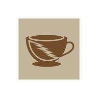 plantilla de logotipo de taza de café vector