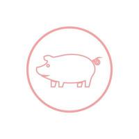 pig logo design icon vector