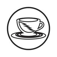 plantilla de logotipo de taza de café vector