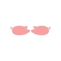 pig logo design icon vector