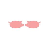 pig logo design icon vector