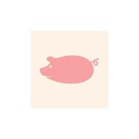 pig logo design icon vector