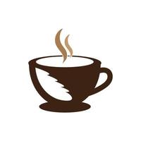 plantilla de logotipo de taza de café vector